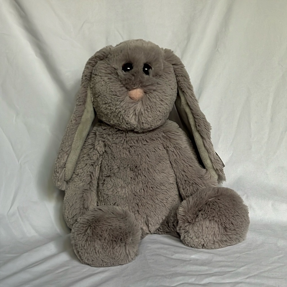 TY Attic Treasures “Puffin” Grey Rabbit Stuffed Lovey Plush